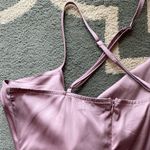 Nasty Gal Lilac Ruched Satin Cowl Neck Dress, Size 6 Photo 8