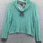 C&C California  Sweater Marled Knit Size XS Cowl Neck Cropped Women's USA Made Photo 1