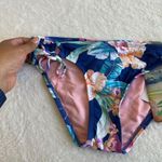 Hobie  Blue Floral Side Tie Hipster Bikini Bottoms XS NEW Photo 1