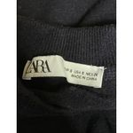 ZARA Women's Navy Blue High Neck Long Sleeve Knit Sweatshirt Sweater Top Size S Photo 3