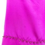 Diane Von Furstenberg  Carl Top Fuchsia Pink Beaded Y2K Silk Blouse Size 8 Photo 10