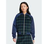Adidas NWT Originals Tartan Plaid Corduroy Bomber Jacket Green Blue Photo 1