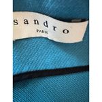 Sandro Paris Blue Textured Ruffle Detail Mini Skirt Size 3 Fits 8 Photo 3