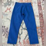 ZARA High Rise Straight Leg Button Fly Royal Blue Jeans US Size 30 Photo 2