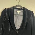 Loft Vtg Y2K Velvet Whimsigoth Blazer Jacket 0‎ Black Regal Renaissance Witchy Goth Photo 3