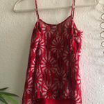 Sans Souci  Red abstract graphic print cami tank top (Size XS) Photo 1