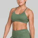 IAB MFG NWT 'Namaste' Strappy Sports Bra in 'Hunter' Green Medium Photo 0
