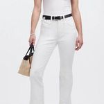 Madewell  Mid-Rise Kick Out Crop Jeans White Photo 0