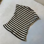 NA-KD Striped Black and White Strapless Top Photo 4