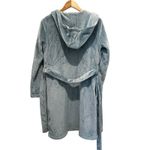 UGG Women's Hooded Short Robe Blue Green Small Pockets Comfort Warm Mom Photo 2