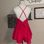 American Threads dark pink sleeveless romper with twirly skirt, size XS/S Photo 2