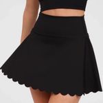 Aerie OFFLINE by  Black High-Rise Scalloped Edge, Lined Athletic Skort SIZE M Photo 0