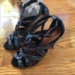 Schutz Fallon Gunmetal Sequin Strappy Stiletto Heels 7 Photo 9