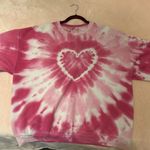 Urban Outfitters  Pink Heart Tie Dye Crewneck Photo 0