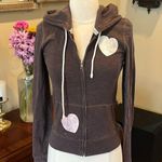 PINK - Victoria's Secret PINK Victoria Secret Brown Zip Knit Hoodie Photo 0