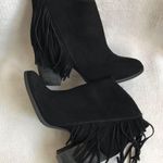 Arturo Chiang  black suede heeled boots Photo 1