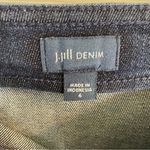 J. Jill Denim Frayed Hem Skirt Side Zipper Size 6 retro western trad wife boho Blue Photo 5