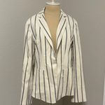 Etcetera  Cream and Black/Navy Striped Blazer Photo 0