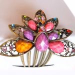 Jeweled Peacock Hair Clip Multiple Photo 0