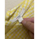 Jonathan Simkhai Dress Yellow Gingham Size 8 Midi Ruffle Picnic Preppy Whimsical Photo 2