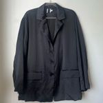 Princess Polly Toddy Black Satin Relaxed Fit Blazer 10 Photo 8