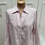 Foxcroft  NYC Women's Pink No Iron Stretch Button Up Shirt Size Large Career Photo 1