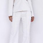 House Of CB Being White Open Back Lace Up Suit blazer Jacket Top Blouse Shirt Photo 3