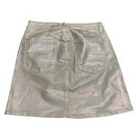 Good American  Good Skirt Coated Silver Metallic Mini Length Size 4 Women's Photo 8
