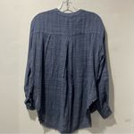Free People Talk To Me Popover Gauze Tunic Shirt Blouse XS sheer blue Boho Photo 9