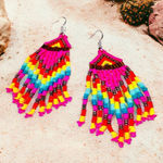 Bohemian Native American Ethnic Style Fashion Minimalist Glass‎ Beaded Earrings Photo 0