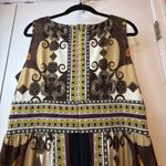 Dress Barn Womens Brown Paisley Print V-Neck Sleeveless Knee Length Dress Sz 14 # Photo 4