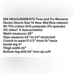 Time & Tru Printed Denim Shorts With Pockets Size 14 Womens 5 Pockets New Photo 10