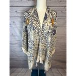 Mandala Morocco Boho Floral Tassel Kimono Cardigan Peach Purple Orange One Size Photo 1