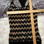 Heart soul  Black And Gold Zigzag Stripes Tank Top Photo 4