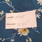 PaperMoon  Blue Sleeveless Floral Top Size Small NWT Floral Boho Blouse Photo 9