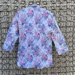 Victoria's Secret Victoria’s Secret gold label pastel pink blue floral flannel sleep shirt MEDIUM Photo 2