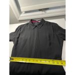 Pintuck Black Mini Shirt Dress Long Sleeve Collared Size 6 Photo 10