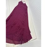 Lulus NWOT  In Love Forever Plum Lace-Up High-Low Maxi Dress Wedding Prom Size XL Photo 3