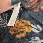 Free People Smooth Talker Floral Open Back Tunic Blouse XS Raven Black Festival Photo 10