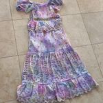 Love Shack Fancy Kennedy Off the Shoulder $675 Tie Dye Maxi Dress - Size 0 Photo 5