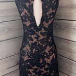 Dress the Population Black Lace Sequin A-line Sleeveless Dress Photo 7