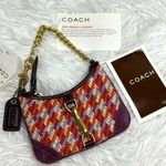 Coach NWT Vintage y2k Rare Hampton Houndstooth Coin Purse Bag Charm Photo 0