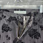 Chico's  Platinum Denim Gray Jeans Black Velvet Roses Size 1.5 / US 10 Photo 12