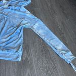 Derek Heart Sweatshirt Womens Medium Hooded Soft Blue Tie Dye Photo 8