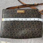 Calvin Klein Frida Signature Crossbody Handbag Shoulder Purse Black Brown Logo Photo 8