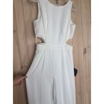 Lulus NWT  Moments to Remember White Sleeveless Wide-Leg Cutout Jumpsuit Classy S Photo 5
