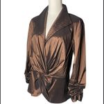 Tadashi Shoji Tadashi Collection Chocolate Brown
Shimmer Beaded Collar Peplum
Blouse Size 16 Photo 2