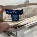 Karen Scott Skirt Utility Mini with Belt Pockets Khaki Size 14 Photo 2