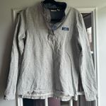 L.L. Bean women’s quarter button down sweatshirt Blue Photo 0