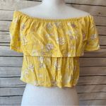  Billabong Off Shoulder Tropical Ruffle Top Photo 5